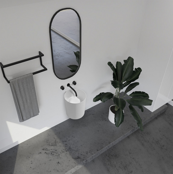 Раковина Abber Stein 42 AS2624 Белая матовая Раковина Abber Stein 42 AS2624 Белая матовая