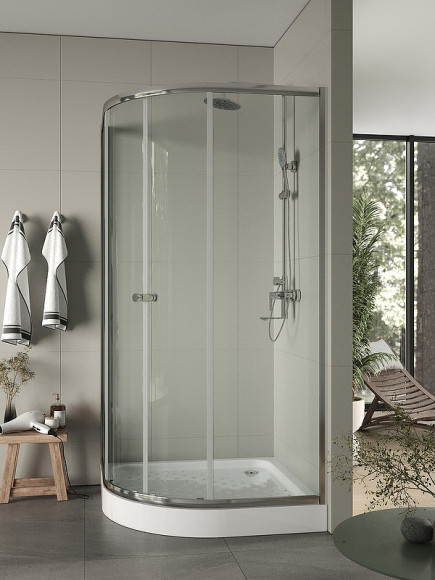 Душевой уголок Agger A01-100TCR 100x100 профиль Хром стекло прозрачное Душевой уголок Agger A01-100TCR 100x100 профиль Хром стекло прозрачное