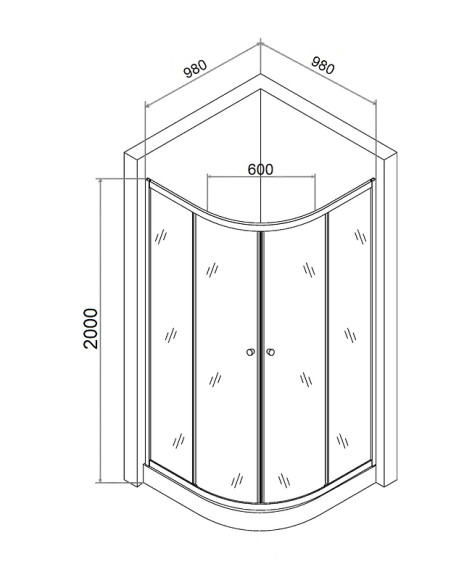 Душевой уголок Agger A01-100TCR 100x100 профиль Хром стекло прозрачное Душевой уголок Agger A01-100TCR 100x100 профиль Хром стекло прозрачное