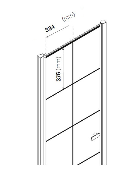 Душевая дверь New Trendy New Varia Black 80 D-0276A профиль Черный стекло прозрачное
