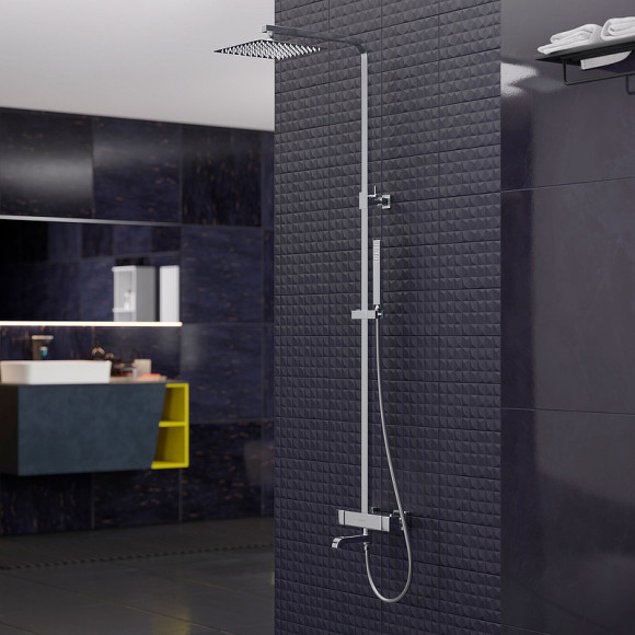 Душевая система Berges Kalisto 3S 075023 с термостатом Хром Душевая система Berges Kalisto 3S 075023 с термостатом Хром