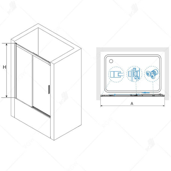Шторка на ванну RGW Screens SC-45 180x150 34114518-11 профиль Хром стекло прозрачное Шторка на ванну RGW Screens SC-45 180x150 34114518-11 профиль Хром стекло прозрачное