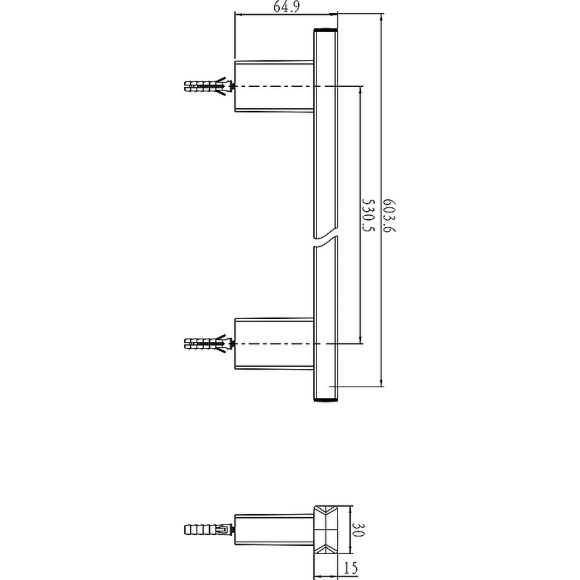 Душевая штанга Swedbe Calypso 5044 Хром