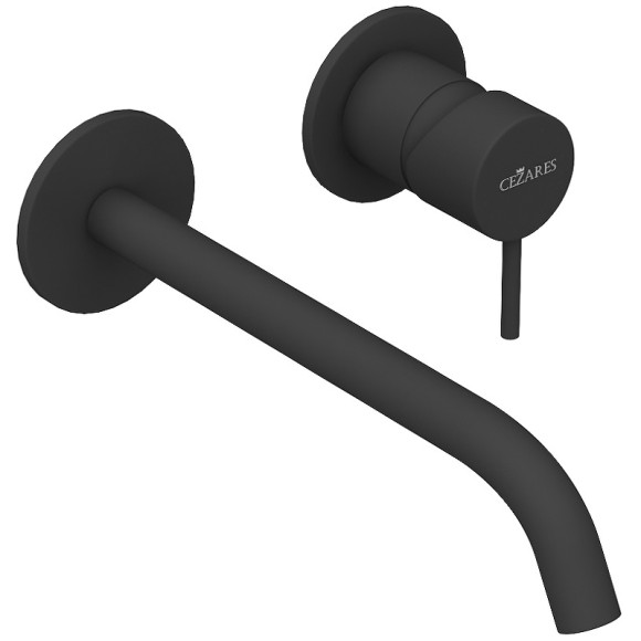 Смеситель для раковины Cezares Leaf LEAF-BLI2-20-L-NOP Черный матовый