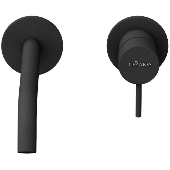 Смеситель для раковины Cezares Leaf LEAF-BLI2-20-L-NOP Черный матовый