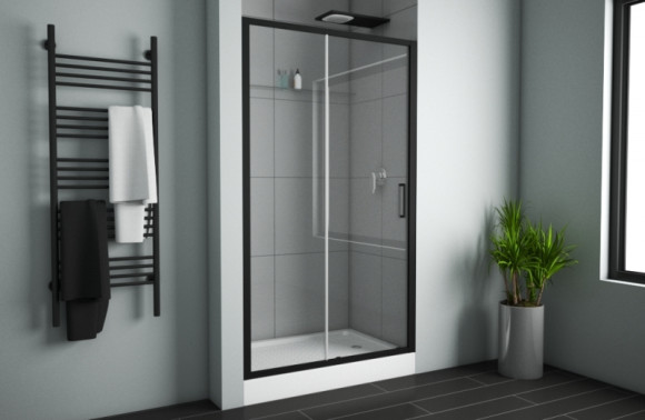 Душевая дверь Bravat Black Line 120 BD120.4101B профиль Черный стекло прозрачное Душевая дверь Bravat Black Line 120 BD120.4101B профиль Черный стекло прозрачное