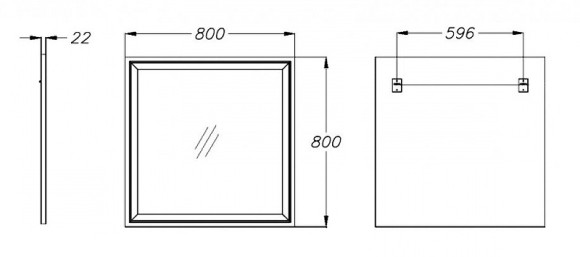Зеркало Opadiris Вегас 80 00-00003303 с подсветкой с ИК-датчиком включения Зеркало Opadiris Вегас 80 00-00003303 с подсветкой с ИК-датчиком включения