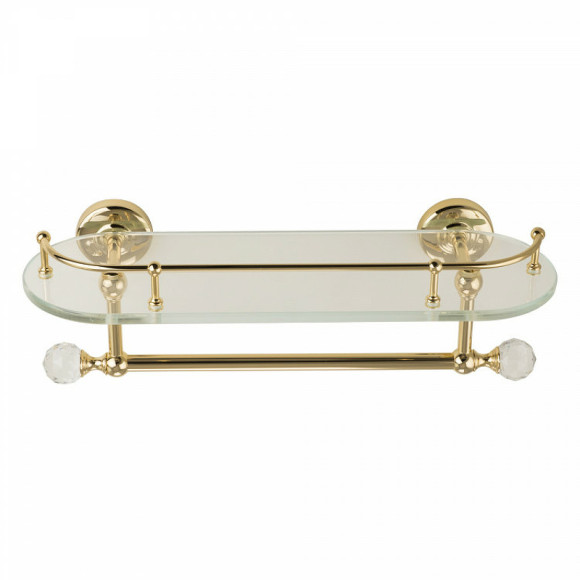 Стеклянная полка Migliore Amerida 16602 Золото с кристаллами Swarovski