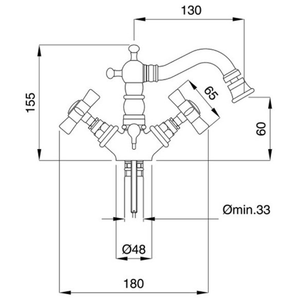 Смеситель для биде Migliore Princeton 19355 Хром Смеситель для биде Migliore Princeton 19355 Хром