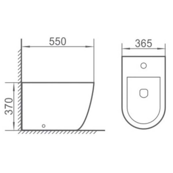 Биде Boheme Nero 962 подвесное Черное