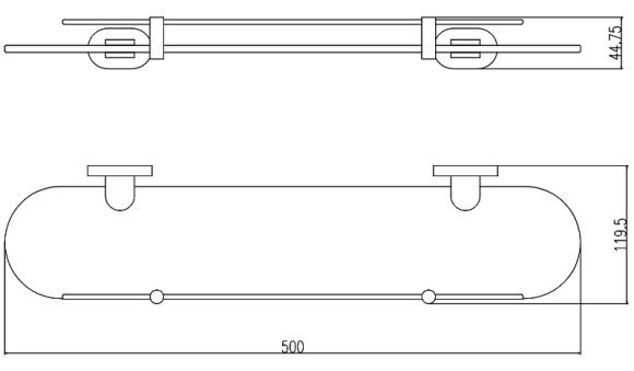 Стеклянная полка Rav Slezak Yukon YUA0900/50CMATZ Черный матовый Золото Стеклянная полка Rav Slezak Yukon YUA0900/50CMATZ Черный матовый Золото