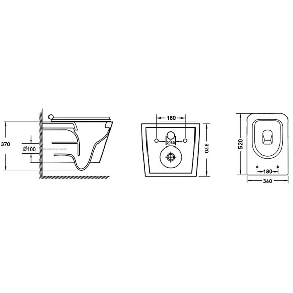 Унитаз Grossman GR-4441BMS подвесной Черный матовый с сиденьем Микролифт