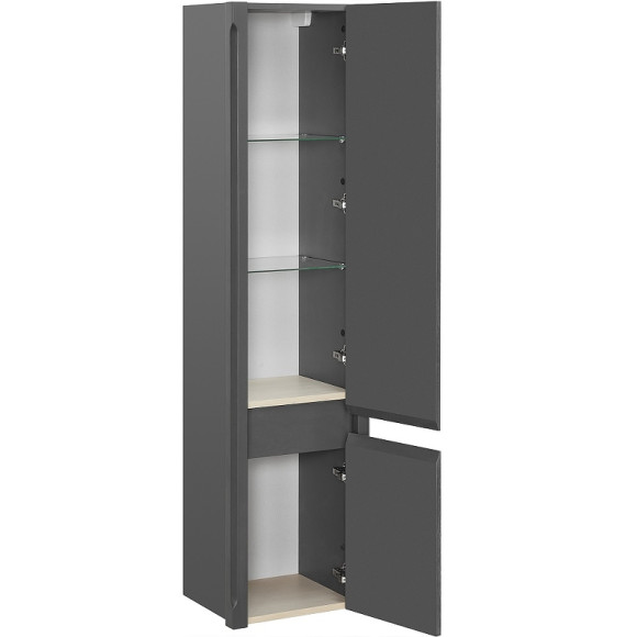 Шкаф пенал ASB-Woodline Лорена 40 12211 подвесной Серый Шкаф пенал ASB-Woodline Лорена 40 12211 подвесной Серый