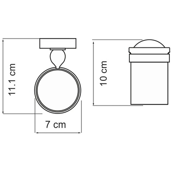 Стакан для зубных щеток WasserKRAFT Nau K-7728 Хром Стакан для зубных щеток WasserKRAFT Nau K-7728 Хром
