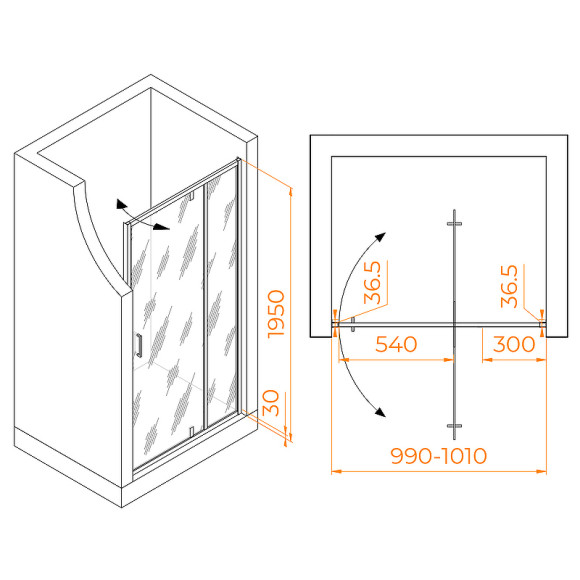 Душевая дверь RGW Leipzig LE-103-B 100 711210310-14 профиль Черный стекло прозрачное Душевая дверь RGW Leipzig LE-103-B 100 711210310-14 профиль Черный стекло прозрачное