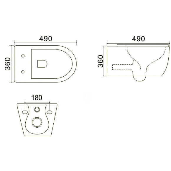 Унитаз Azario Geno AZ2196D подвесной Белый с сиденьем Микролифт Унитаз Azario Geno AZ2196D подвесной Белый с сиденьем Микролифт