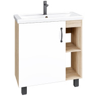 Тумба под раковину Grossman Флай 70 107001 Дуб сонома Белая Тумба под раковину Grossman Флай 70 107001 Дуб сонома Белая