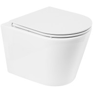 Унитаз BelBagno Flay-R BB053CHR/BB870SC подвесной с сиденьем Микролифт Унитаз BelBagno Flay-R BB053CHR/BB870SC подвесной с сиденьем Микролифт