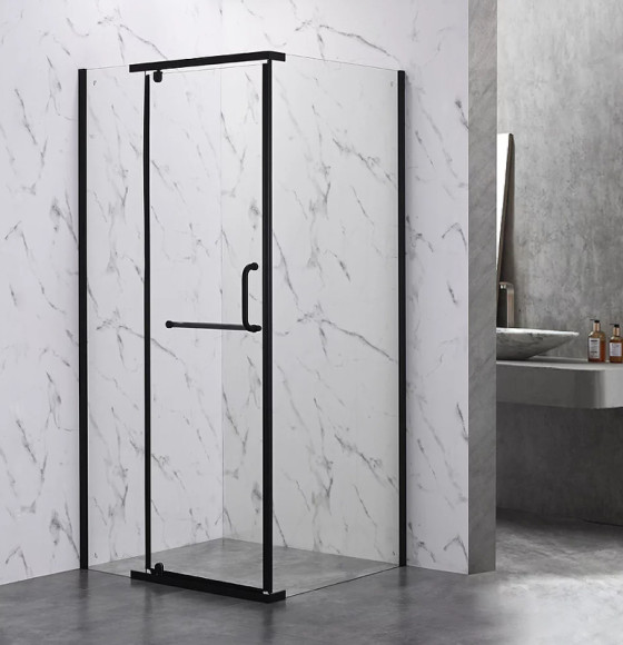 Душевой уголок Veconi Rovigo RV-18B 90x90 RV18B-90-01-C5 профиль Черный матовый стекло прозрачное Душевой уголок Veconi Rovigo RV-18B 90x90 RV18B-90-01-C5 профиль Черный матовый стекло прозрачное