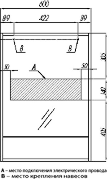 Зеркало Aquaton Ривьера 60 1A238902RVX20 с подсветкой Белый матовый