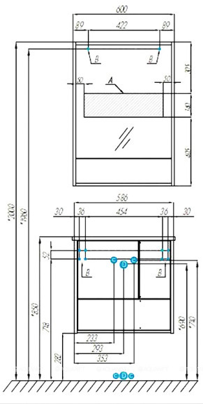 Зеркало Aquaton Ривьера 60 1A238902RVX20 с подсветкой Белый матовый