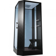 Душевая кабина Orans 100x100 L 89101lb с баней профиль Черный задние стенки Черные