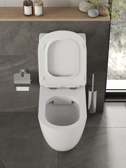 Унитаз компакт Orange C05-000W с бачком и сиденьем Микролифт Унитаз компакт Orange C05-000W с бачком и сиденьем Микролифт