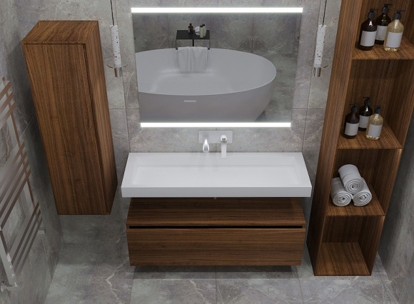 Тумба Boheme Armadi Art Vallessi UNO-S 100 897-100-D подвесная Dark oak