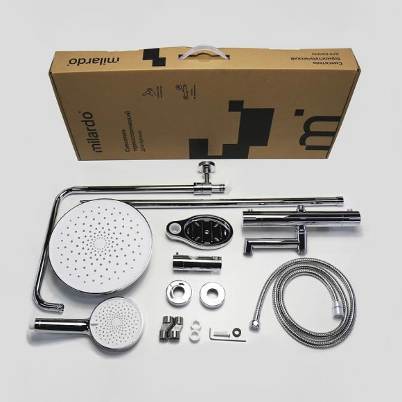 Душевая система Milardo Ideal Spa ILSSBTHM06 с термостатом Хром