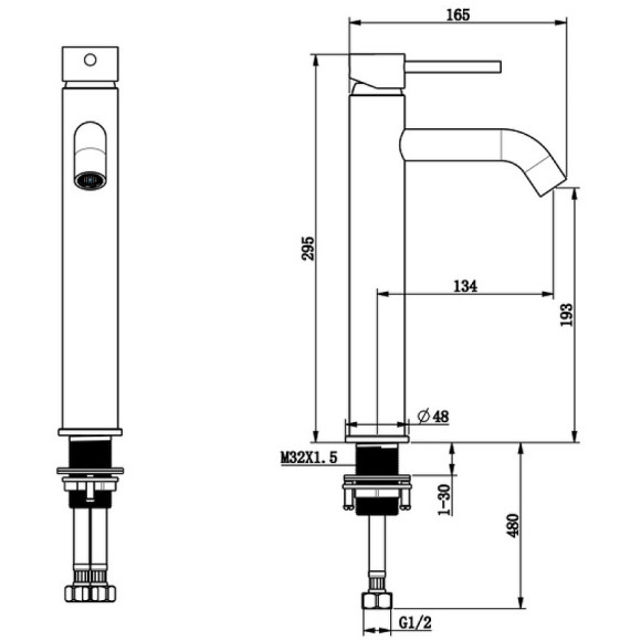 Смеситель для раковины Bronze de Luxe Scandi 1452C Хром Смеситель для раковины Bronze de Luxe Scandi 1452C Хром