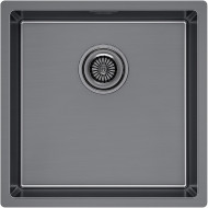 Кухонная мойка Paulmark Lassan 49 Uni LA49-GM Вороненная сталь Кухонная мойка Paulmark Lassan 49 Uni LA49-GM Вороненная сталь