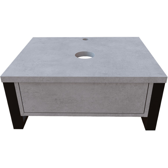 Тумба под раковину 1MarKa Grunge Loft 60П Ц0000001582 подвесная Бетон светлый