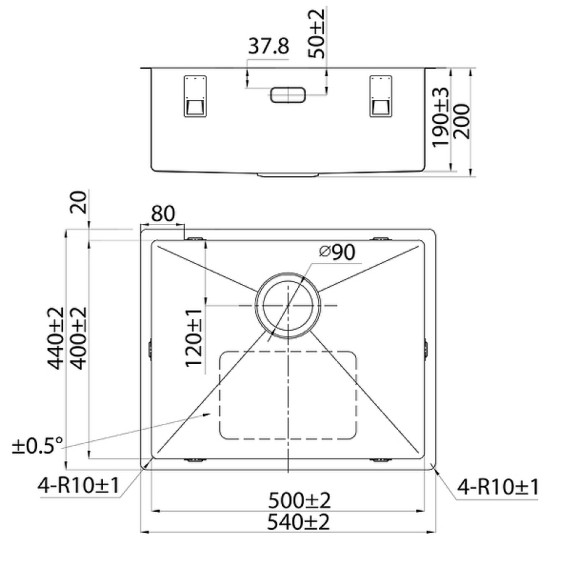 Кухонная мойка Iddis Edifice EDI54B0i77 Матовое золото Кухонная мойка Iddis Edifice EDI54B0i77 Матовое золото