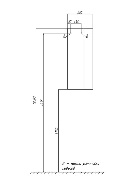 Подвесной шкаф Aquaton Терра 35 1A247103TEKA0 Дуб кантри Антрацит