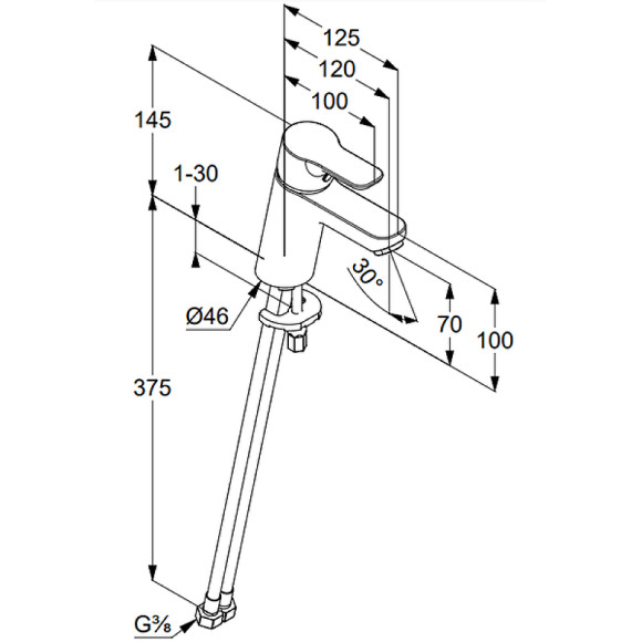 Смеситель для раковины Kludi Pure Easy 370289165 Белый