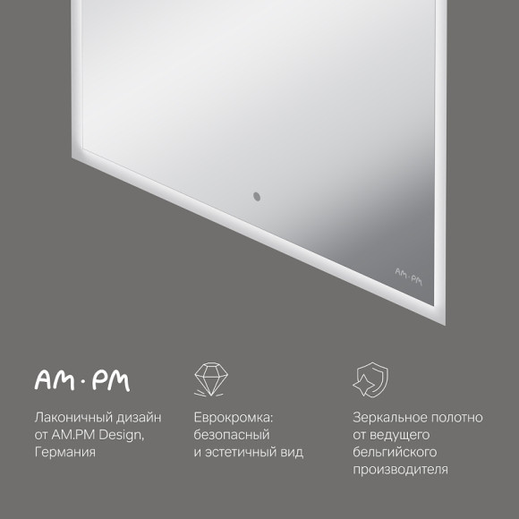 Зеркало AM.PM Spirit v2.0 60 M71AMOX0601SA с подогревом с подсветкой и сенсорным выключателем Зеркало AM.PM Spirit v2.0 60 M71AMOX0601SA с подогревом с подсветкой и сенсорным выключателем
