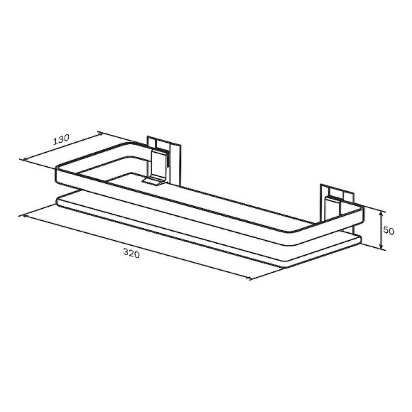Стеклянная полка AM.PM Sense L A7455100 Серебристая Стеклянная полка AM.PM Sense L A7455100 Серебристая