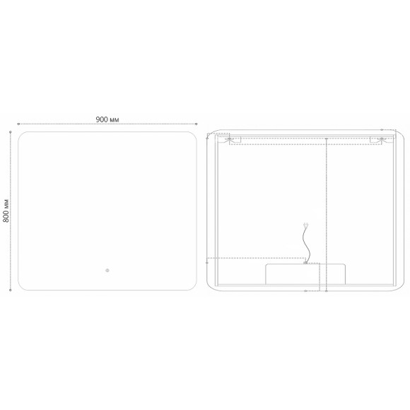 Зеркало Grossman Elegans-промо 90 1790801 с подсветкой с сенсорным выключателем Зеркало Grossman Elegans-промо 90 1790801 с подсветкой с сенсорным выключателем
