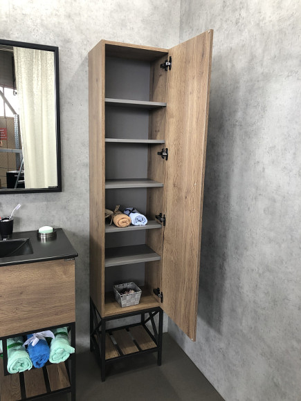 Шкаф пенал Comforty Бредфорд 40 00004148004 Дуб темный