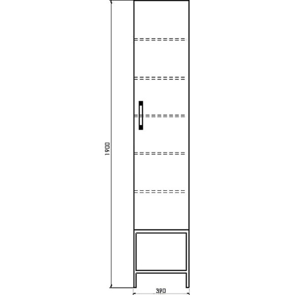 Шкаф пенал Comforty Бредфорд 40 00004148004 Дуб темный