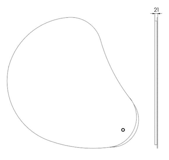 Зеркало Aquaton Венто 95 1A260902VO010 с подсветкой с сенсорным выключателем