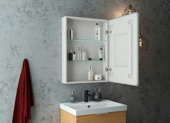 Зеркальный шкаф Континент Emotion 50 МВК128 с подсветкой Белый