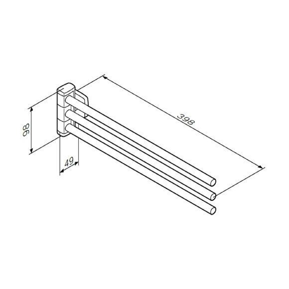 Держатель для полотенец AM.PM Gem A9032700 Хром Держатель для полотенец AM.PM Gem A9032700 Хром