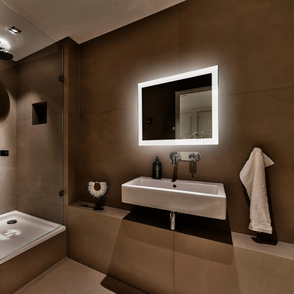 Зеркало Abber See 80 AG6107S-0.8 с подсветкой с сенсорным выключателем и диммером Зеркало Abber See 80 AG6107S-0.8 с подсветкой с сенсорным выключателем и диммером