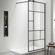 Душевая перегородка Aquatek 100 AQ WIW Print 10020BL профиль Черный стекло прозрачное