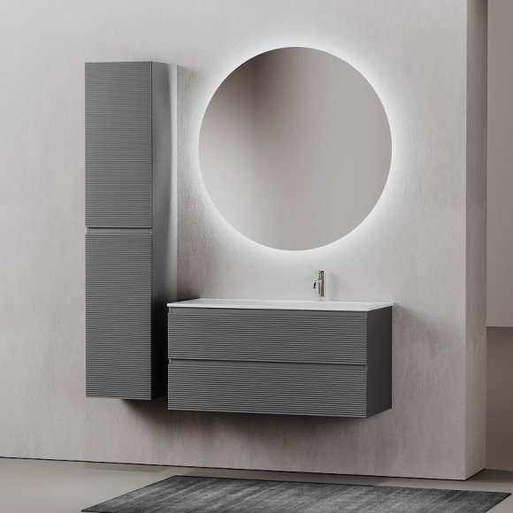 Тумба под раковину Sancos Folk 100 R FL100RGS подвесная Grey soft