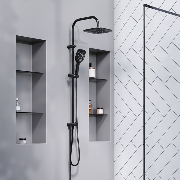 Душевая система Damixa Eclipse 931000300 Черная матовая