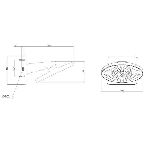 Душевая система Vincea Inspire VSFW-3I22MT5MB с термостатом Черная матовая