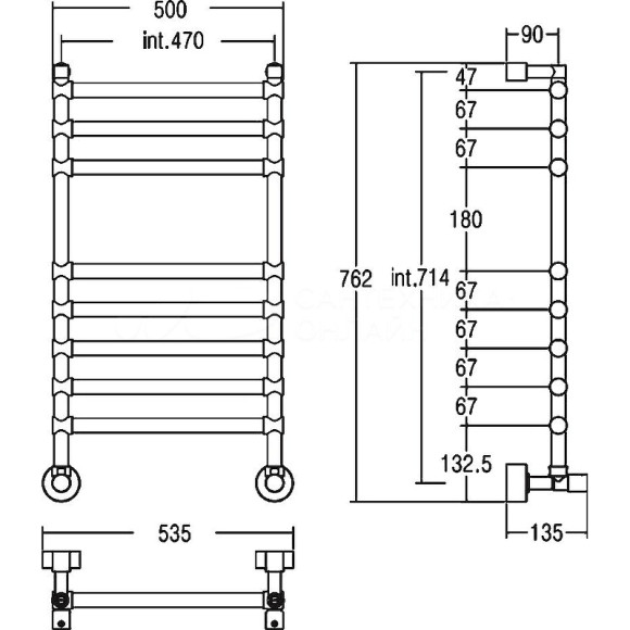 Водяной полотенцесушитель Margaroli Sole 464-8 4644708CRN Хром Водяной полотенцесушитель Margaroli Sole 464-8 4644708CRN Хром