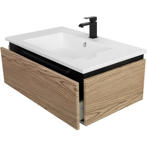 Тумба под раковину Cezares Slider 80 SLIDER-800-1C-SO-RT-P подвесная Дуб тангент